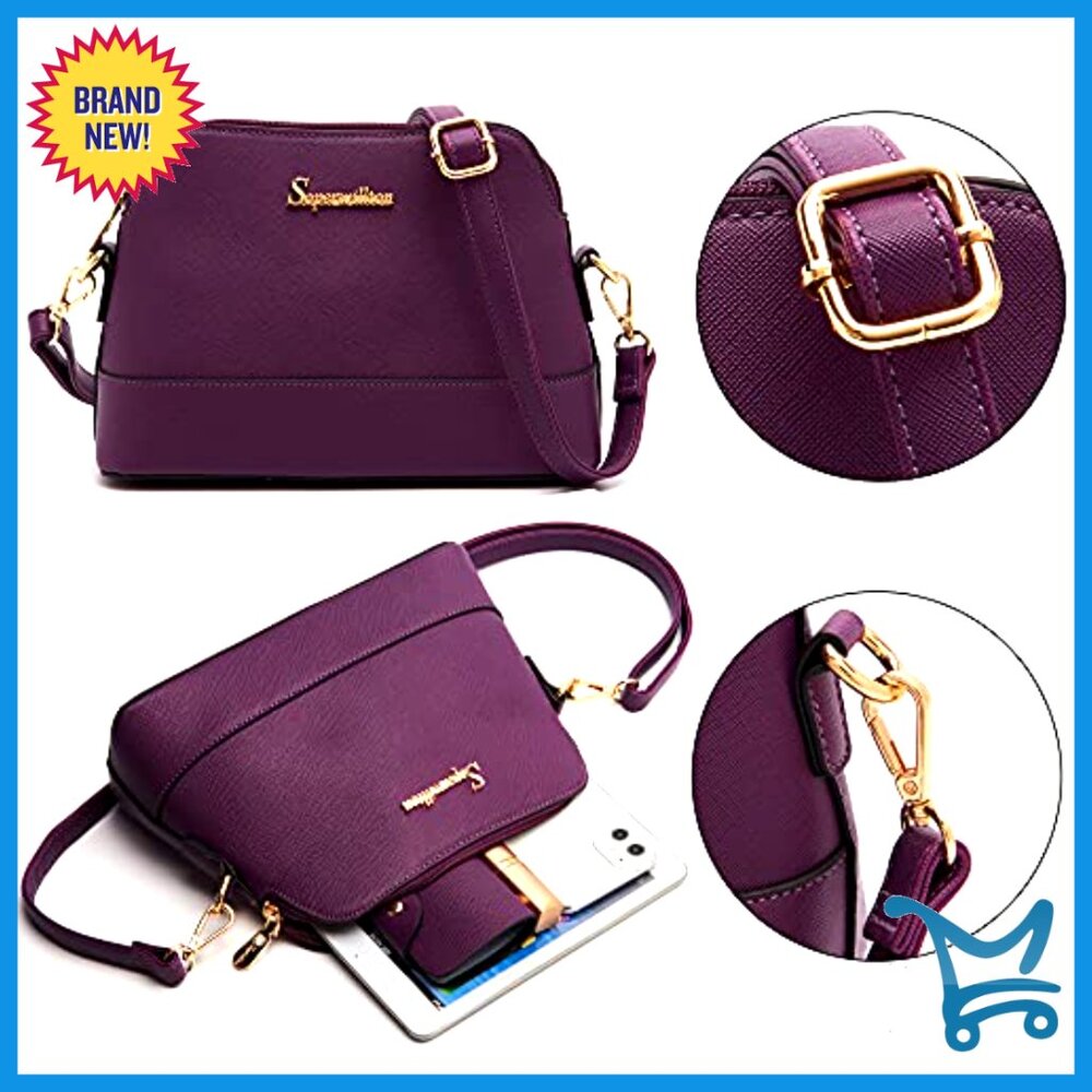 5-Piece Synthetic Leather Tote Set with Wallet and Clutch for Women - Picture 7 of 7